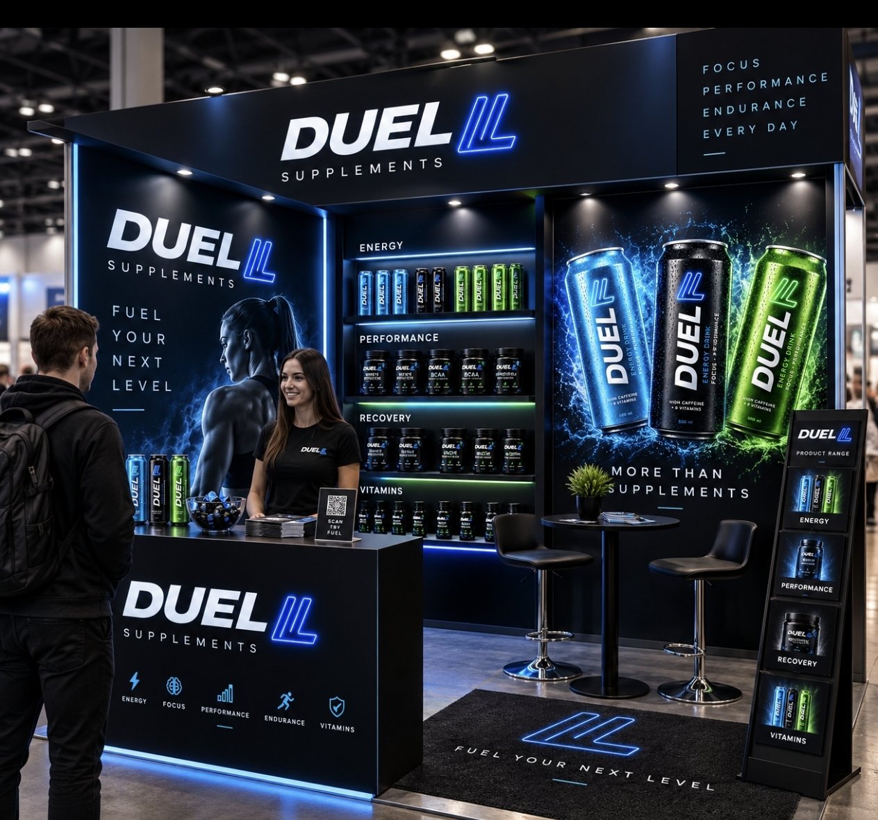 DUEL Supplements -messuosasto kansainvälisillä messuilla